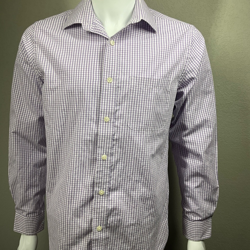 Croft & Barrow Lavender Checkered Dress Shirt
